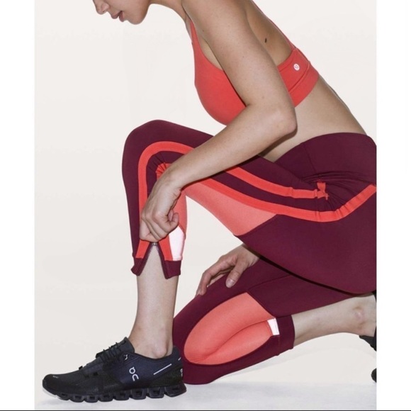 Lululemon Zip The Line Cropped Leggings High Rise Reflecive - Picture 2 of 7